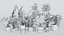 Pacchetto di piante low poly