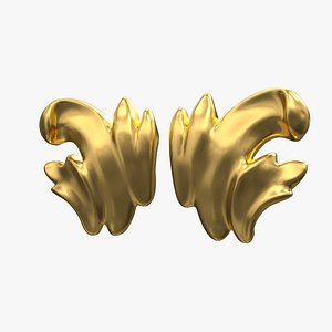 3D Plaster Decorative Bow DS350 model