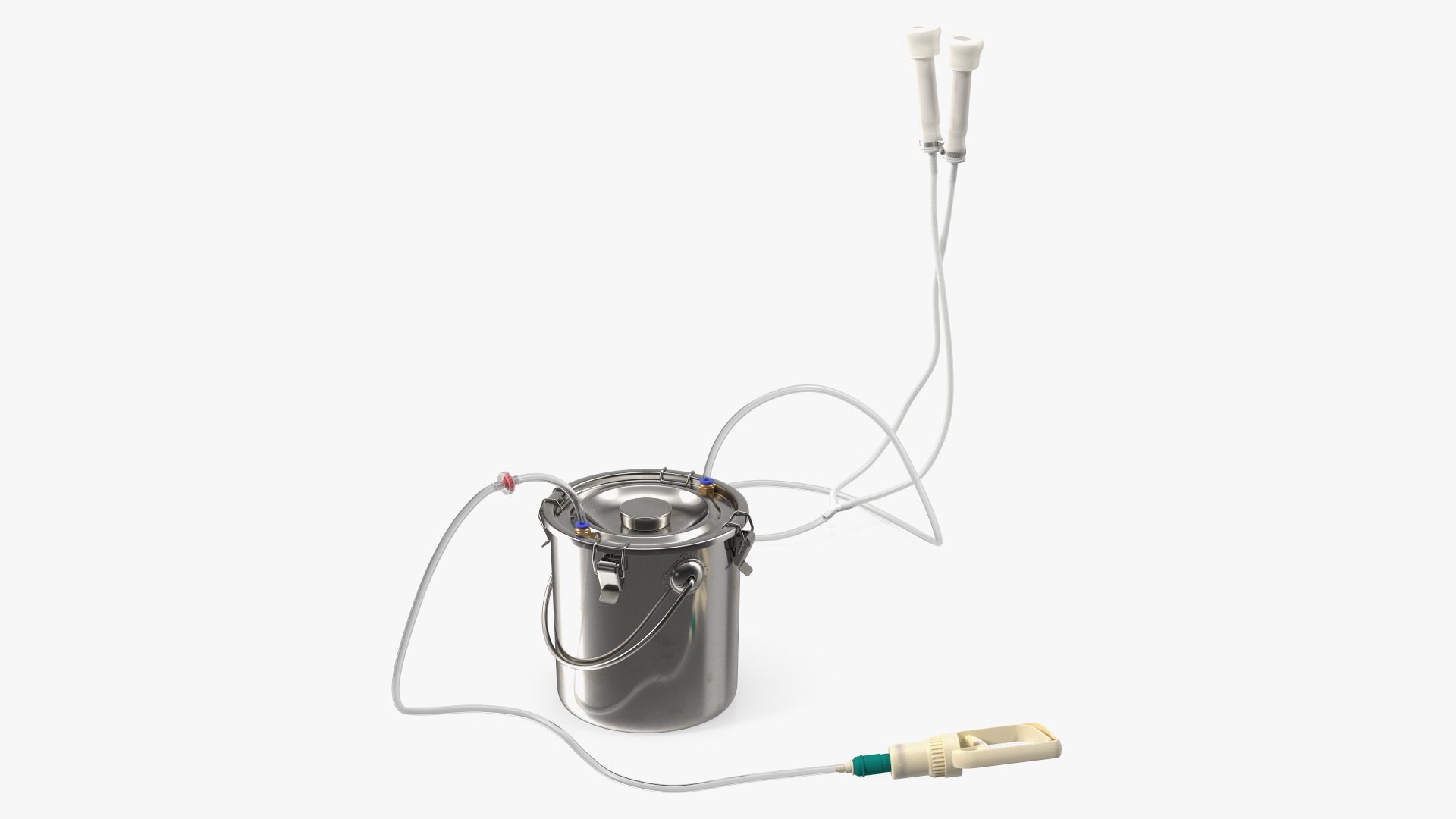 Portable Hand Operated Milking Machine 3D model preview