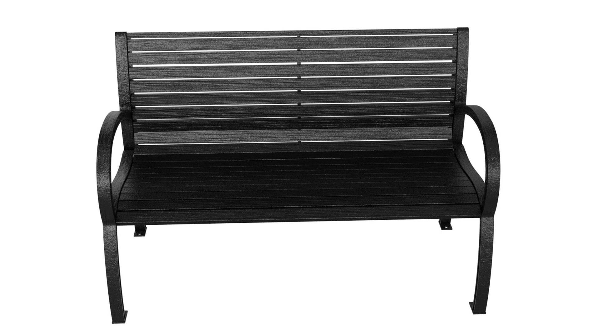 3D Tropitone District Bench With Back And Arms Slat TurboSquid 1829478