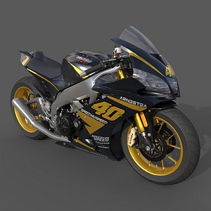 3D Realistic Sport Motorcycle Racing 3D model model