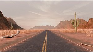 desert highway 3D model