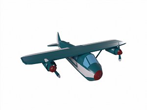 3D Stylized Plane 5 model