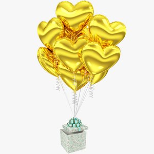 Gift with Balloons Collection V19 3D model