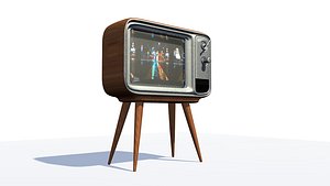 3D old television set