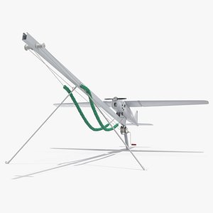 3D Russian UAV Orlan 10 with Launch Catapult model