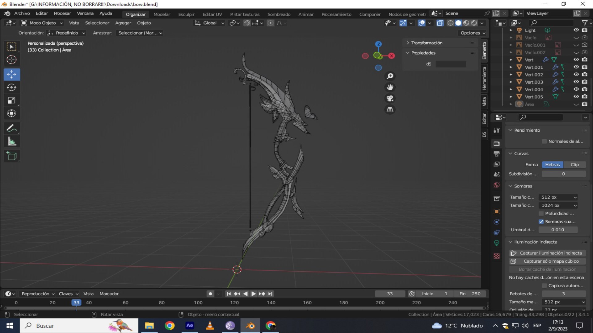3D Bow Yelan Genshin TurboSquid 2119804