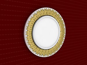 3D model rosette decorative molding