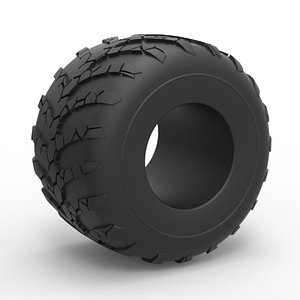 Monster Jam tire 34 Scale 1 to 25