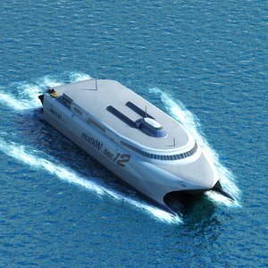 catamaran ferry sea seacat 3d model