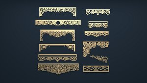 3D model cartouche decor