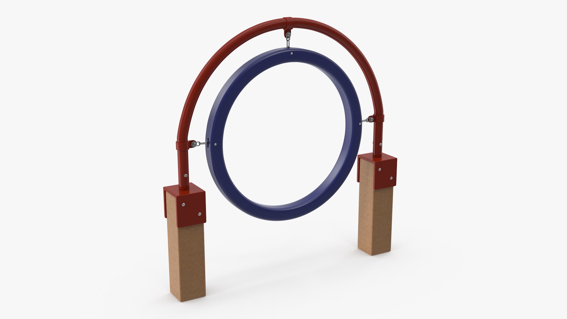 Red Hanging Ring for Dog Training Park 3D model preview