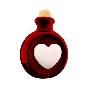 red bottle with love potion icon