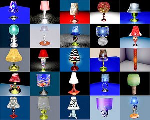3D Lampshade Pack - 80 Pieces model