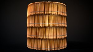 Thatched roof seamless PBR material textures 3D