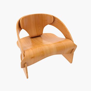 plywood chair 3ds