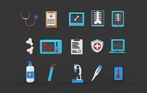 medical icon 3D model