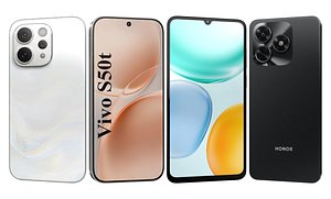 Vivo S50t Confession White And Honor Play 70C Black 3D model