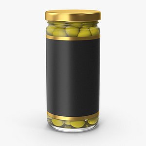 Olives Glass Jar 3D model
