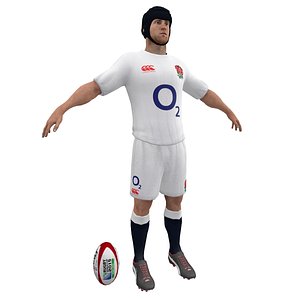 rugby player 3d max
