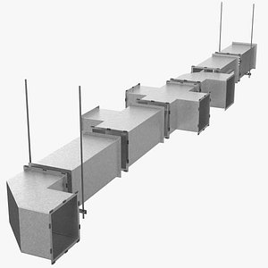 ventilation shaft square components 3D model
