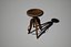 Tabouret en bois