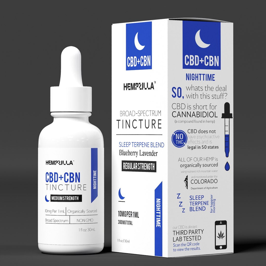 Hempzilla CBD Plus CBN Sleep Terpene Blend 3D Model - TurboSquid 2287160