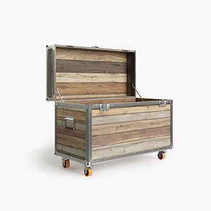 Vintage style Coffer 650 with old wood material in Roadie collection by Karpenter