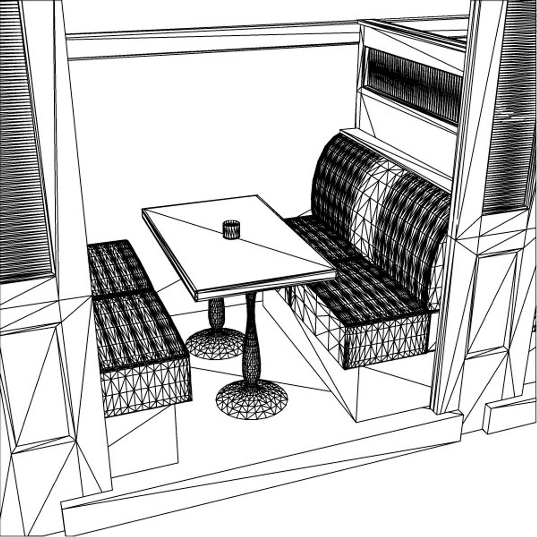 3d Max Irish Bar Seating