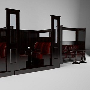3d max irish bar seating