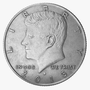 half dollar coin 3D model