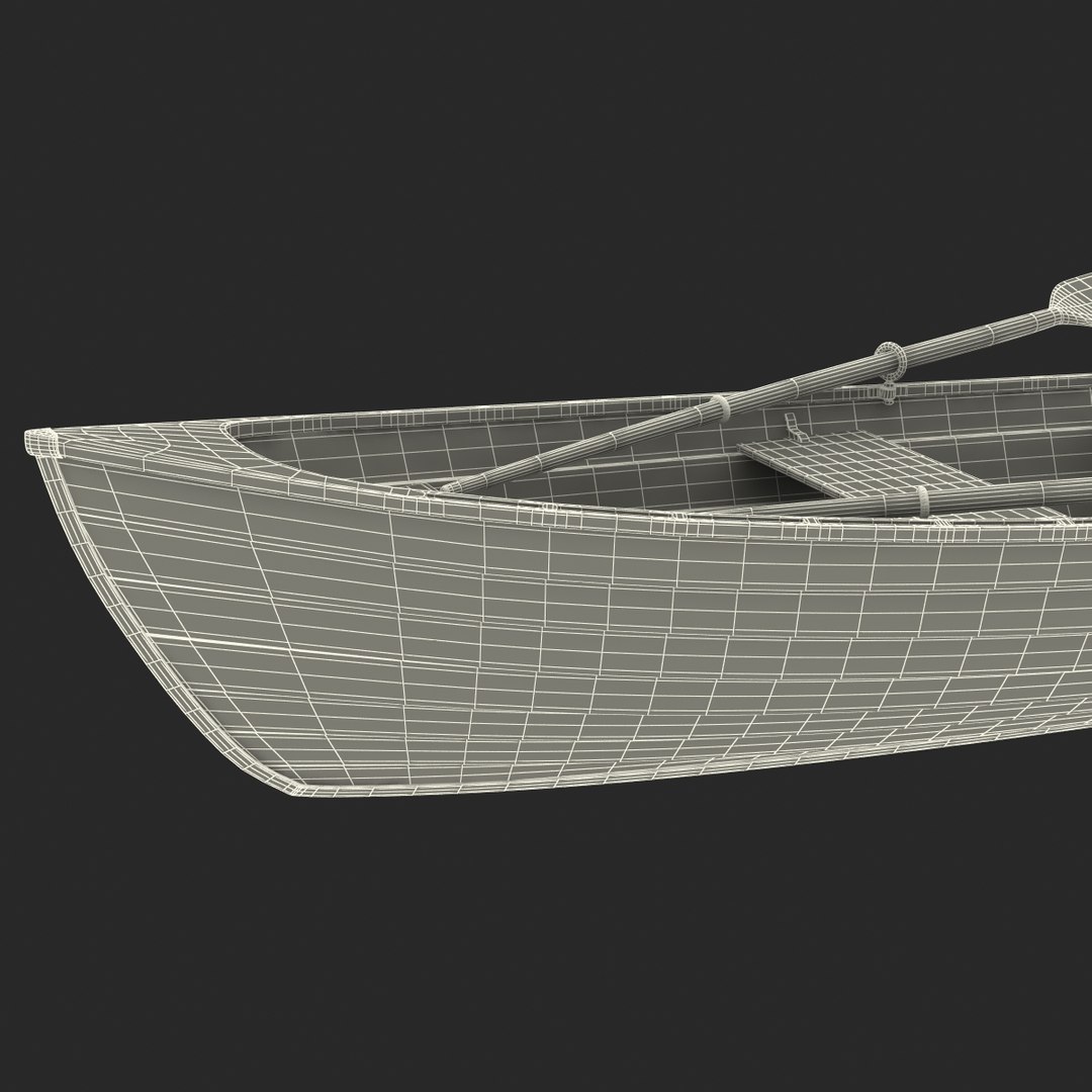 Max Rowing Boat 4 Modeled