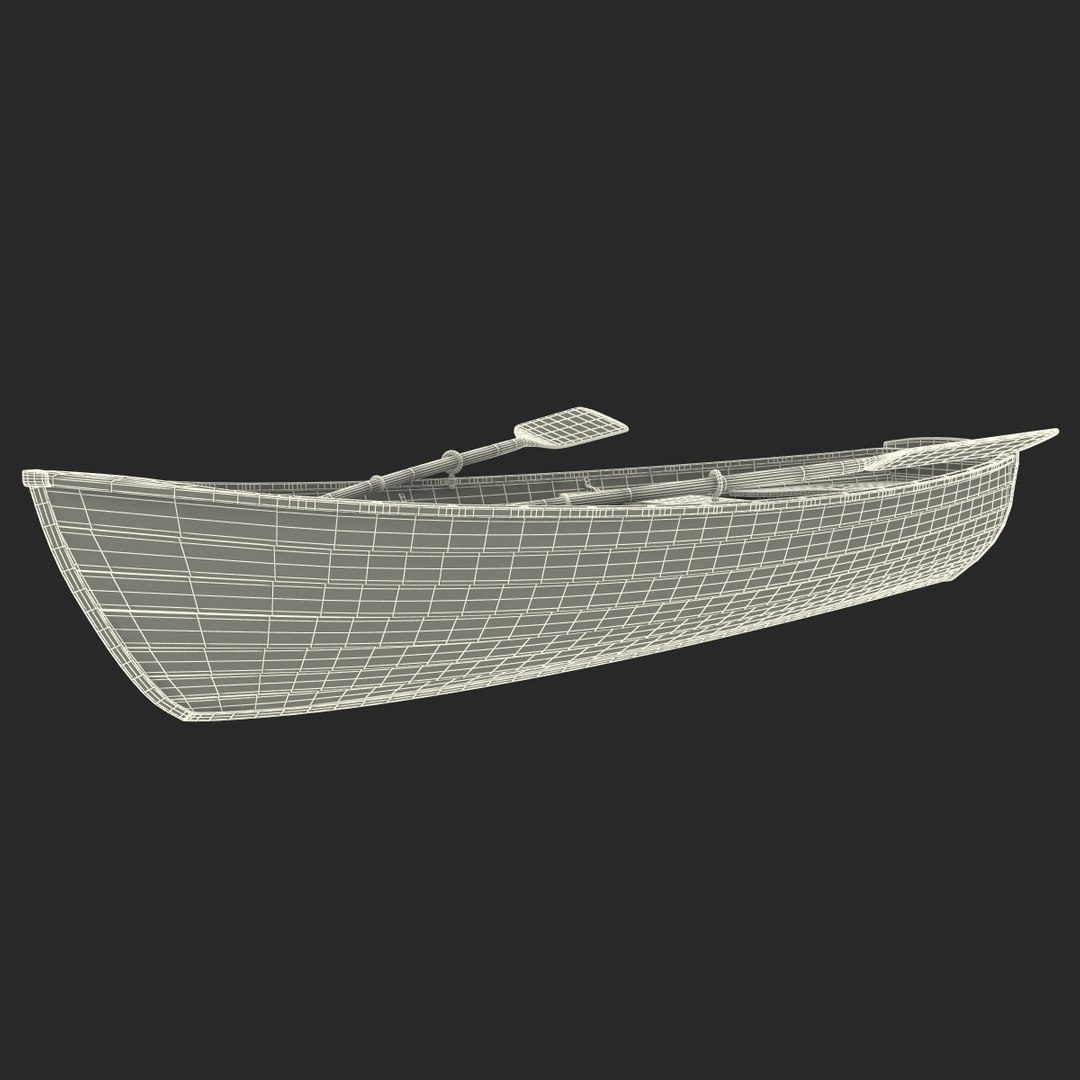 Max Rowing Boat 4 Modeled