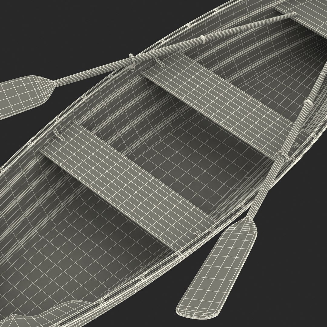 Max Rowing Boat 4 Modeled