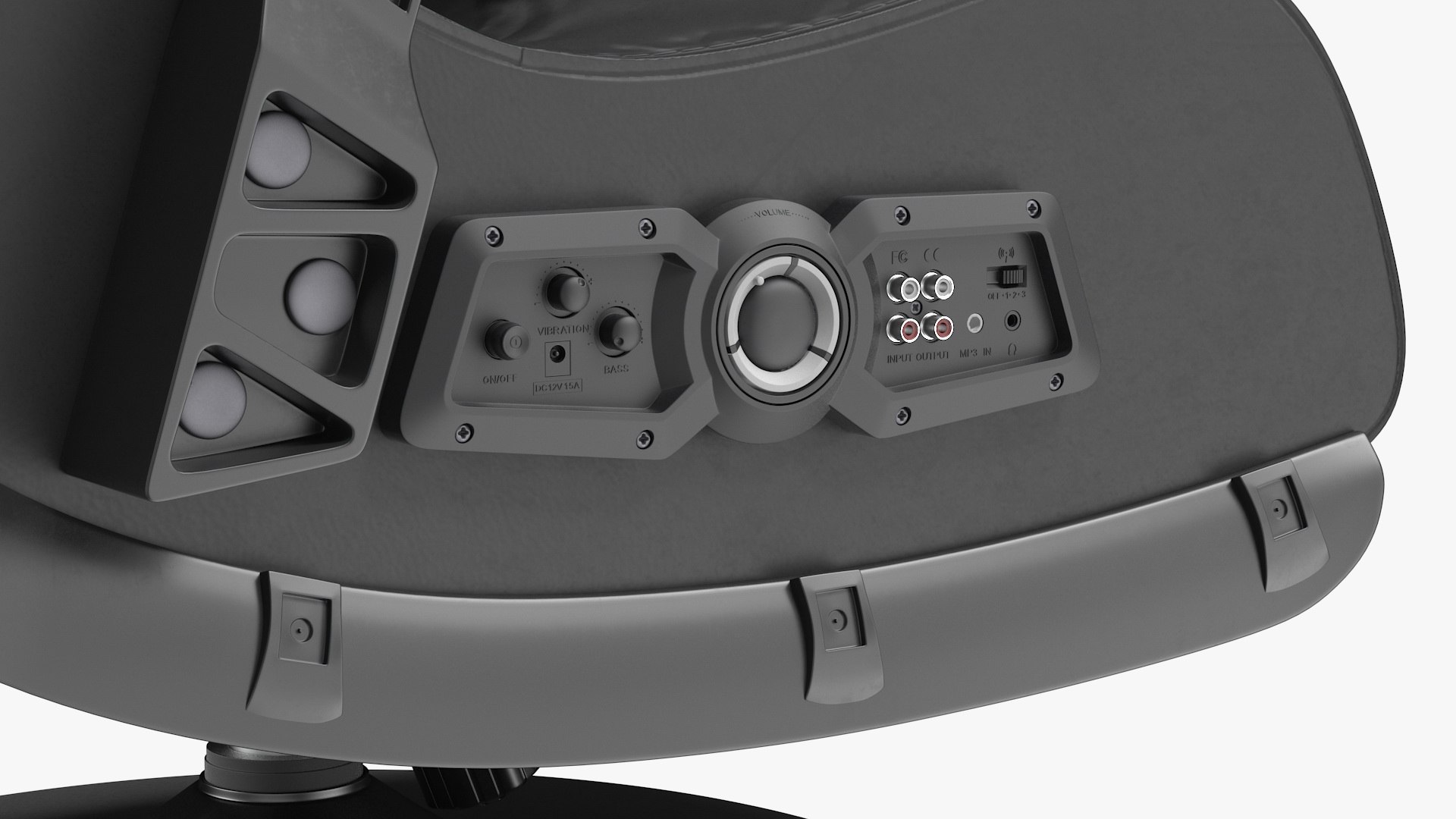 Gaming chair speakers 3D model TurboSquid 1590103