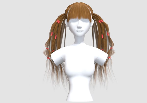 Cute Pigtails Hairstyle - 3D Model by nickianimations