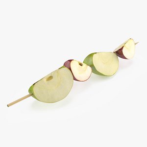 Apples on Wooden Skewer