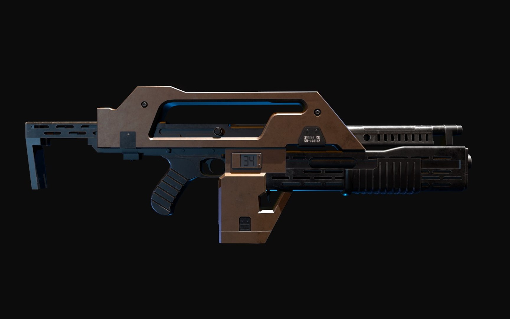 3D Model Armat M41a Pulse Rifle - TurboSquid 1629671