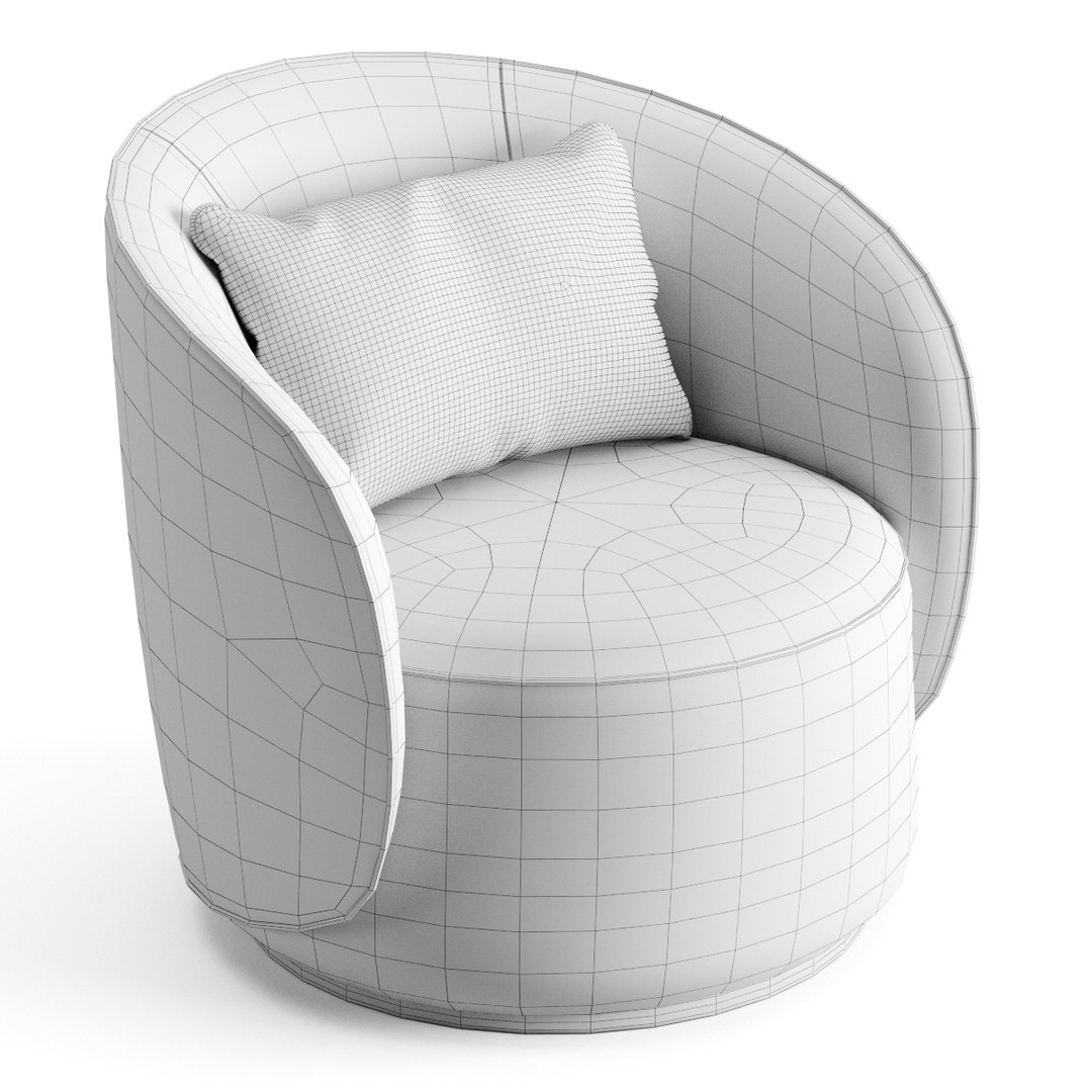 Armchair pillow model TurboSquid 1563100