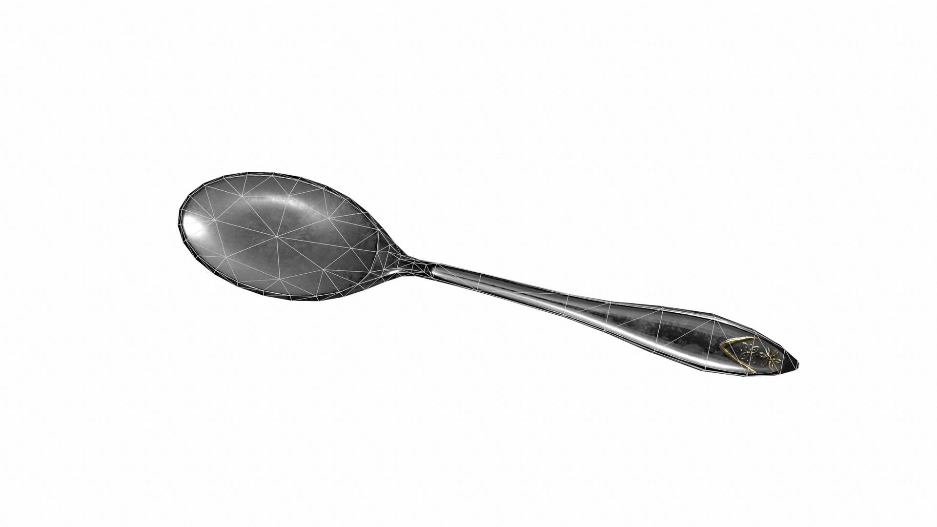 3D Model Old Spoon Low-poly Modeled - TurboSquid 1690795