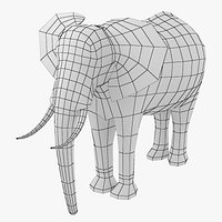 African Elephant Animal Base Mesh