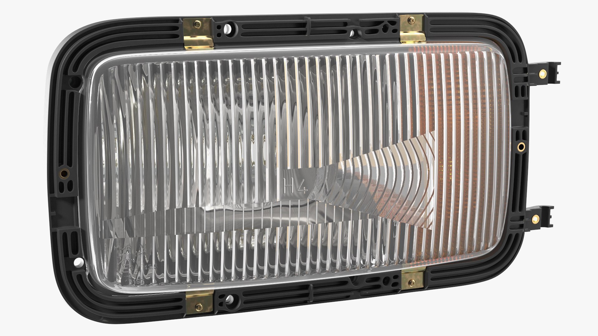 Left Rectangular Halogen H4 Truck Headlight 3D model preview