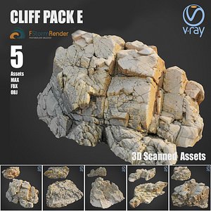 3D cliff pack e model