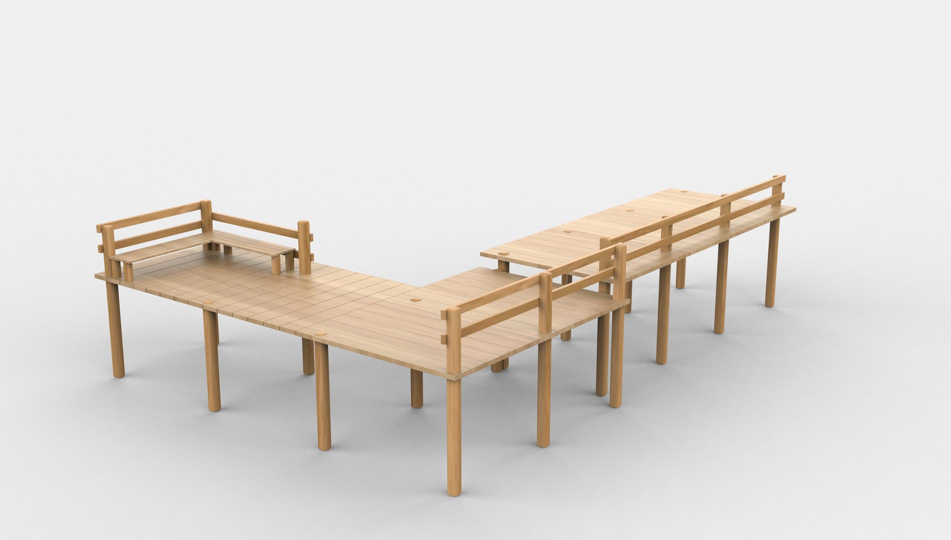 Wooden Jetty 3D Model Model - TurboSquid 2536681