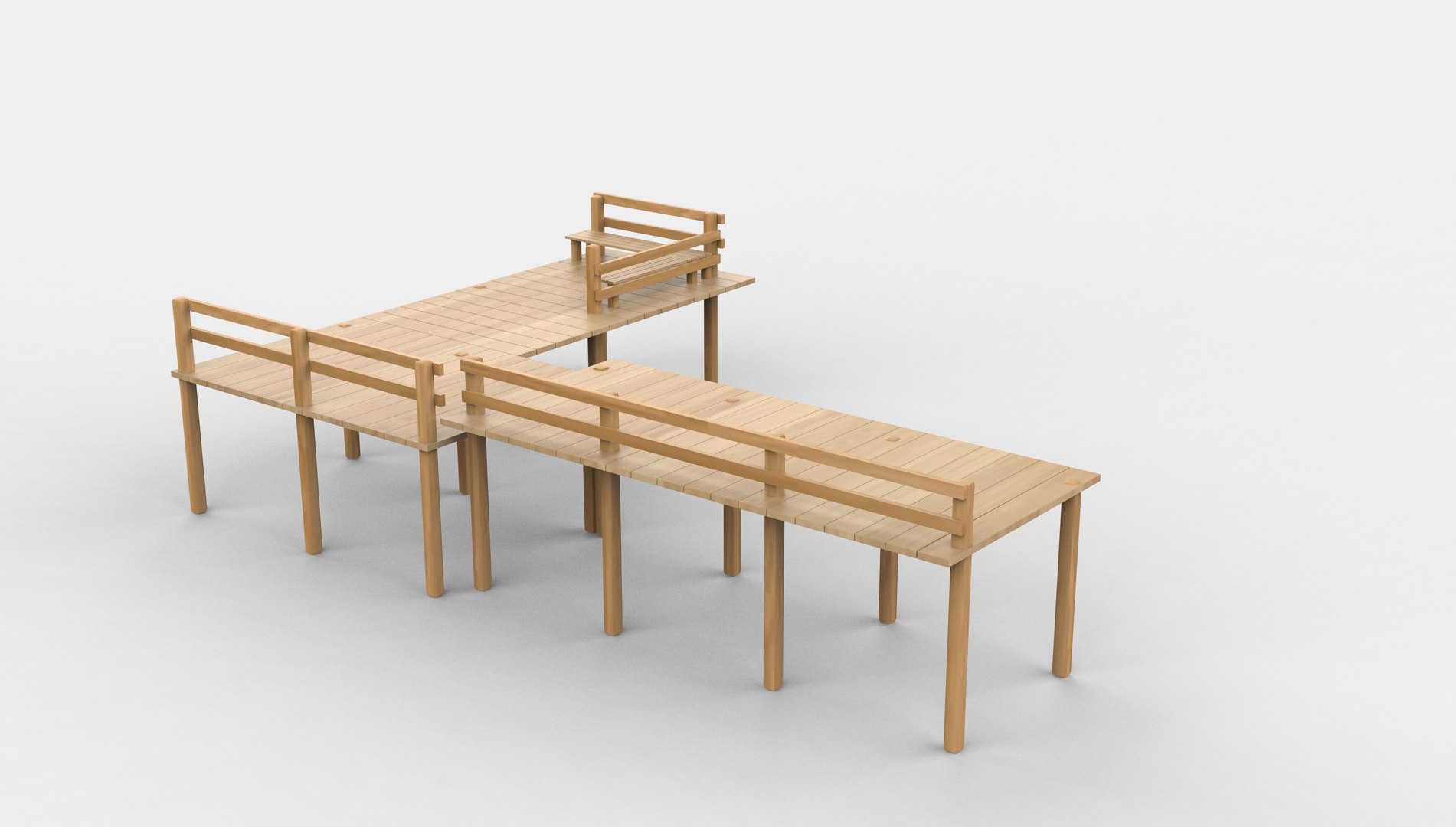 Wooden Jetty 3D Model Model - TurboSquid 2536681
