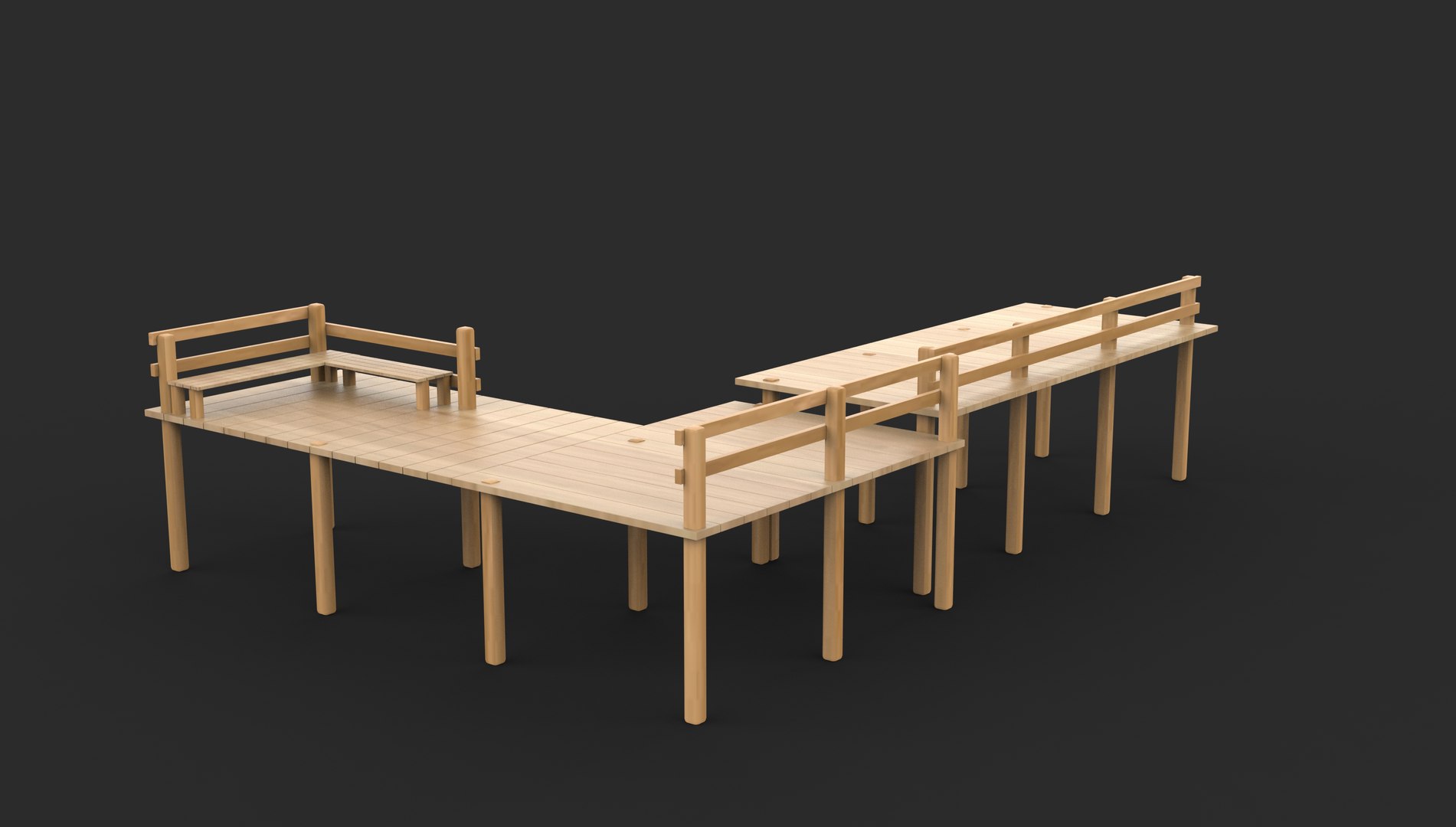 Wooden Jetty 3D Model Model - TurboSquid 2536681