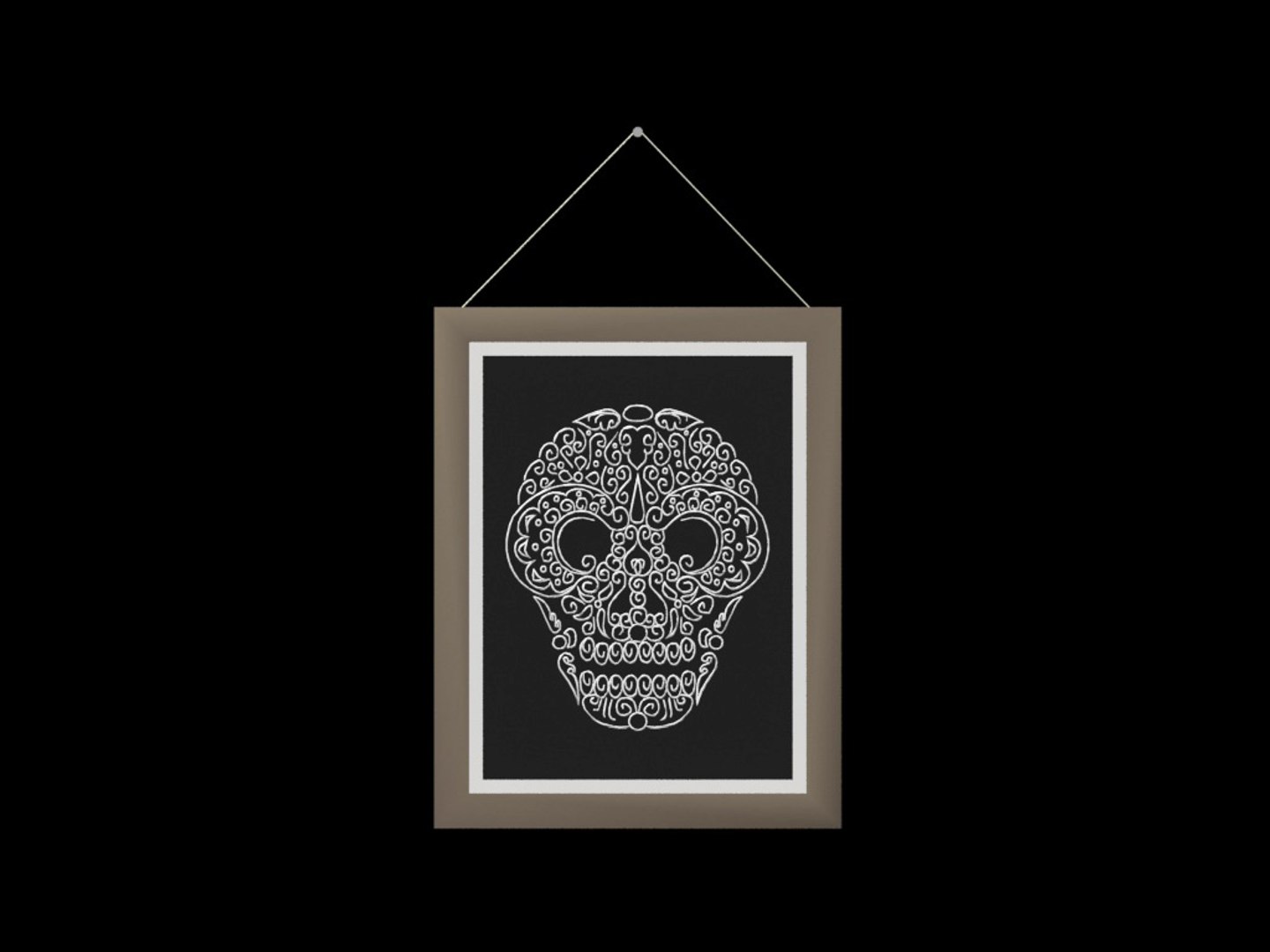 Picture Frame Skull Model - TurboSquid 1237952
