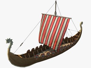 3d viking ship drakkar
