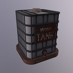 3D Water Tank High Poly 3d Model model