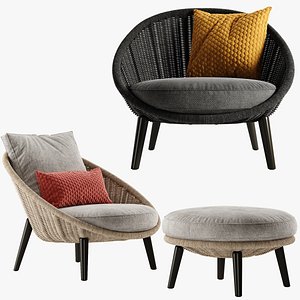 Minotti Lido Cord armchair model
